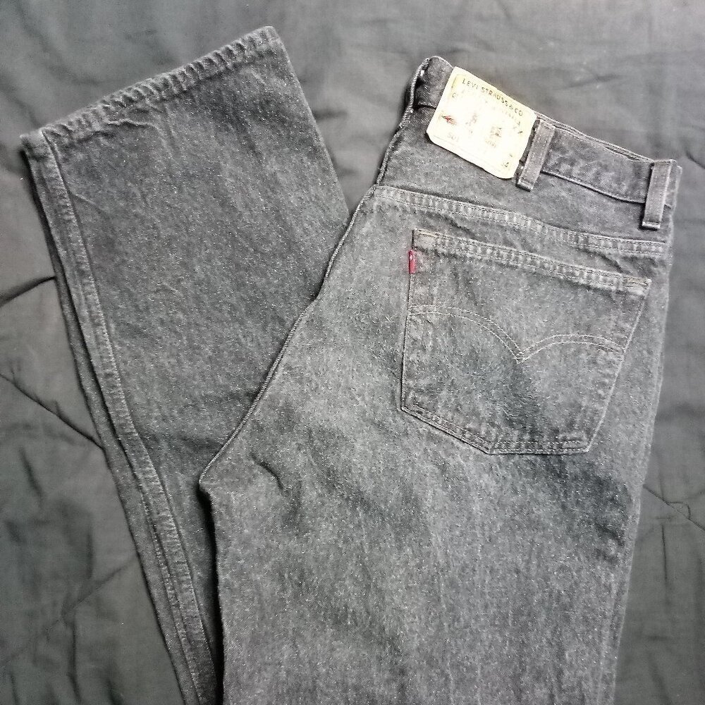 Vintage Levi's 501 Button Fly Stone Wash Denim Jeans